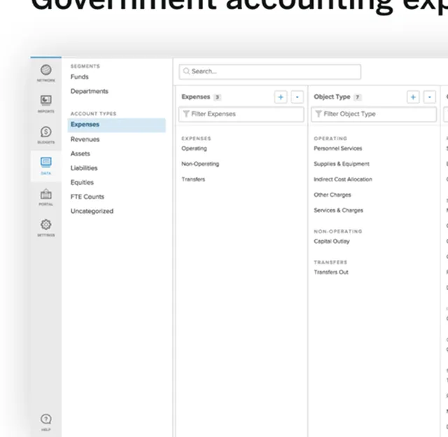 Chart of accounts manager